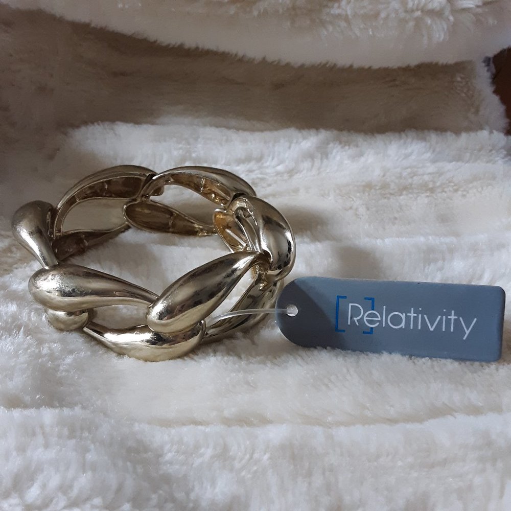 Relativity Gold Finish Bracelet NWT